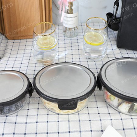 圆形饭盒不锈钢盖全家福540-340